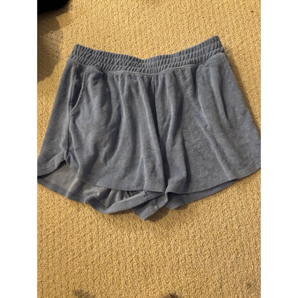 Women's Blue Terry Shorts